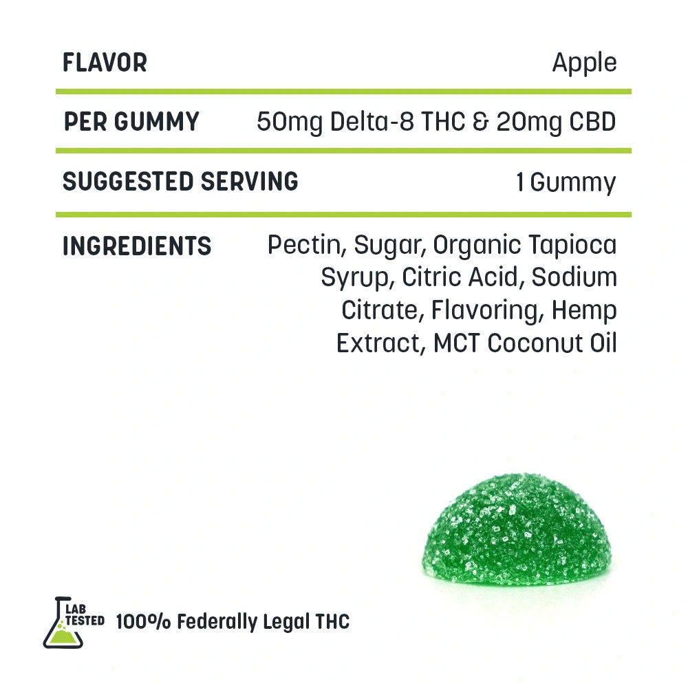 Apple Balance Delta-8 + CBD Gummies
