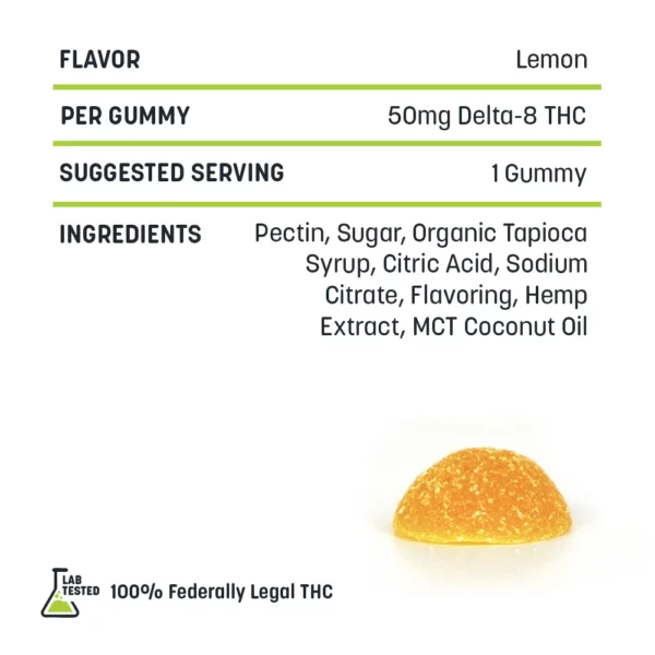 Lemon Delta-8 Gummies - Image 2