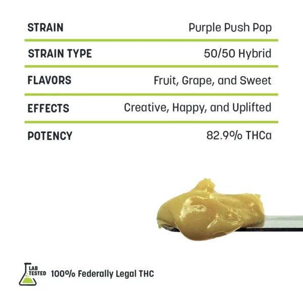 Purple Push Pop - THCa Badder - Image 2